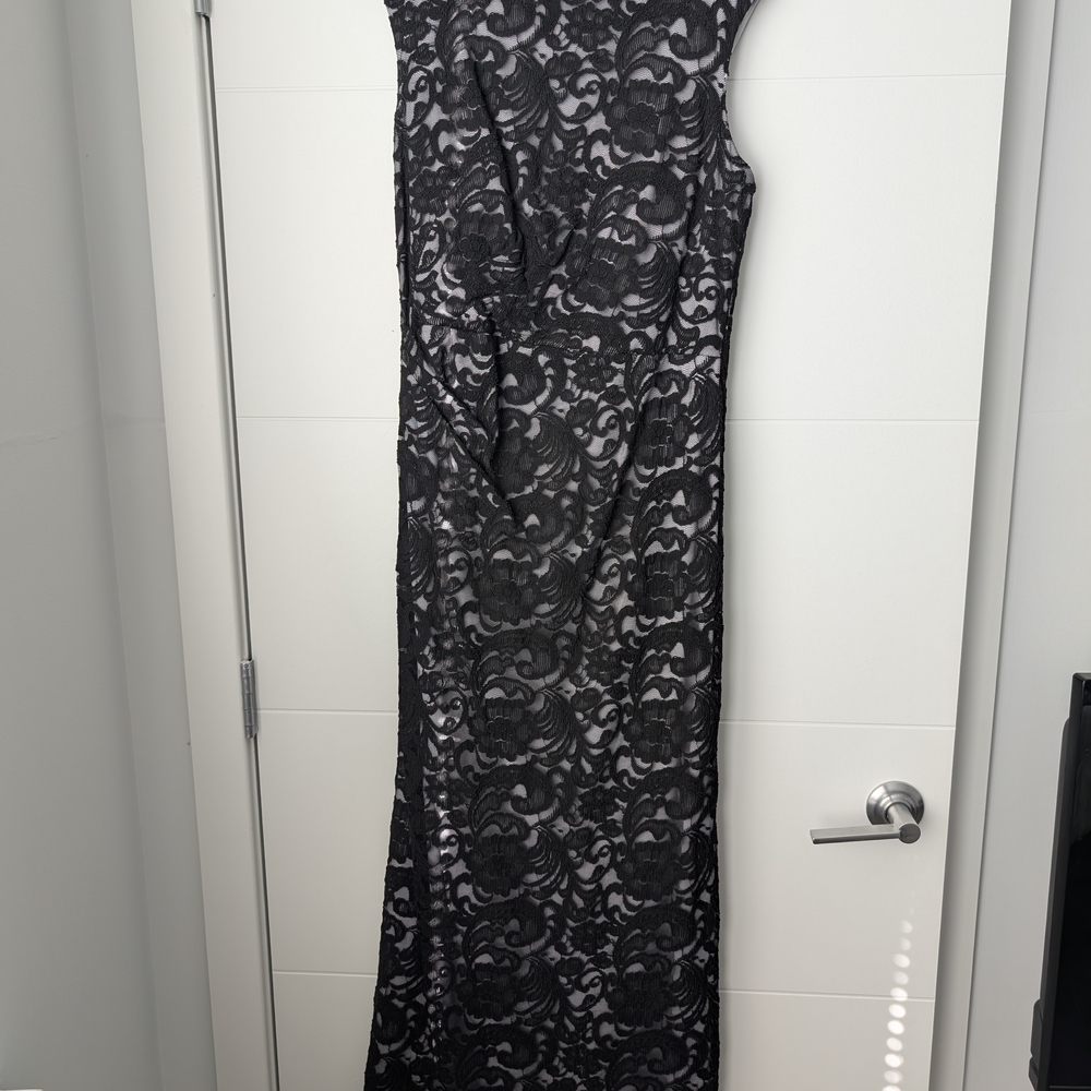 Xscape Black Lace Maxi Dress